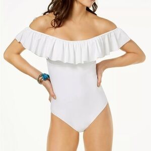 RAISINS Hook and Loop Closure One Piece Swimsuit